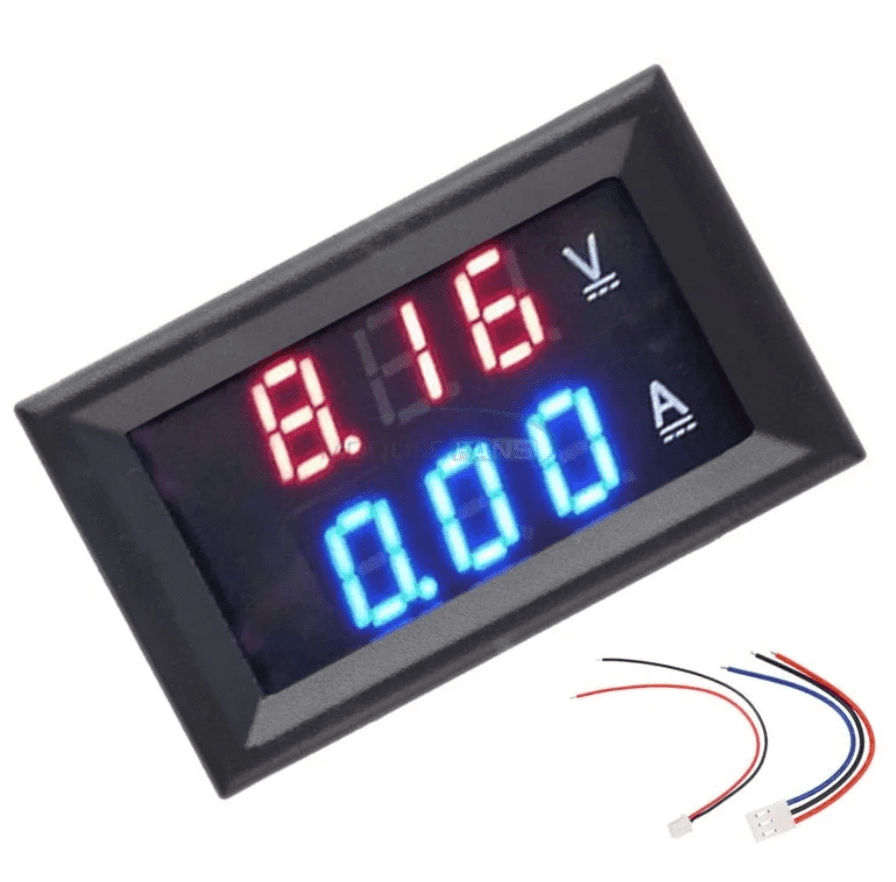 Digital Voltmeter Ammeter DC 100V 100A – Voltage & current monitor for DC circuits.-Digital Voltmeter -Robocraze