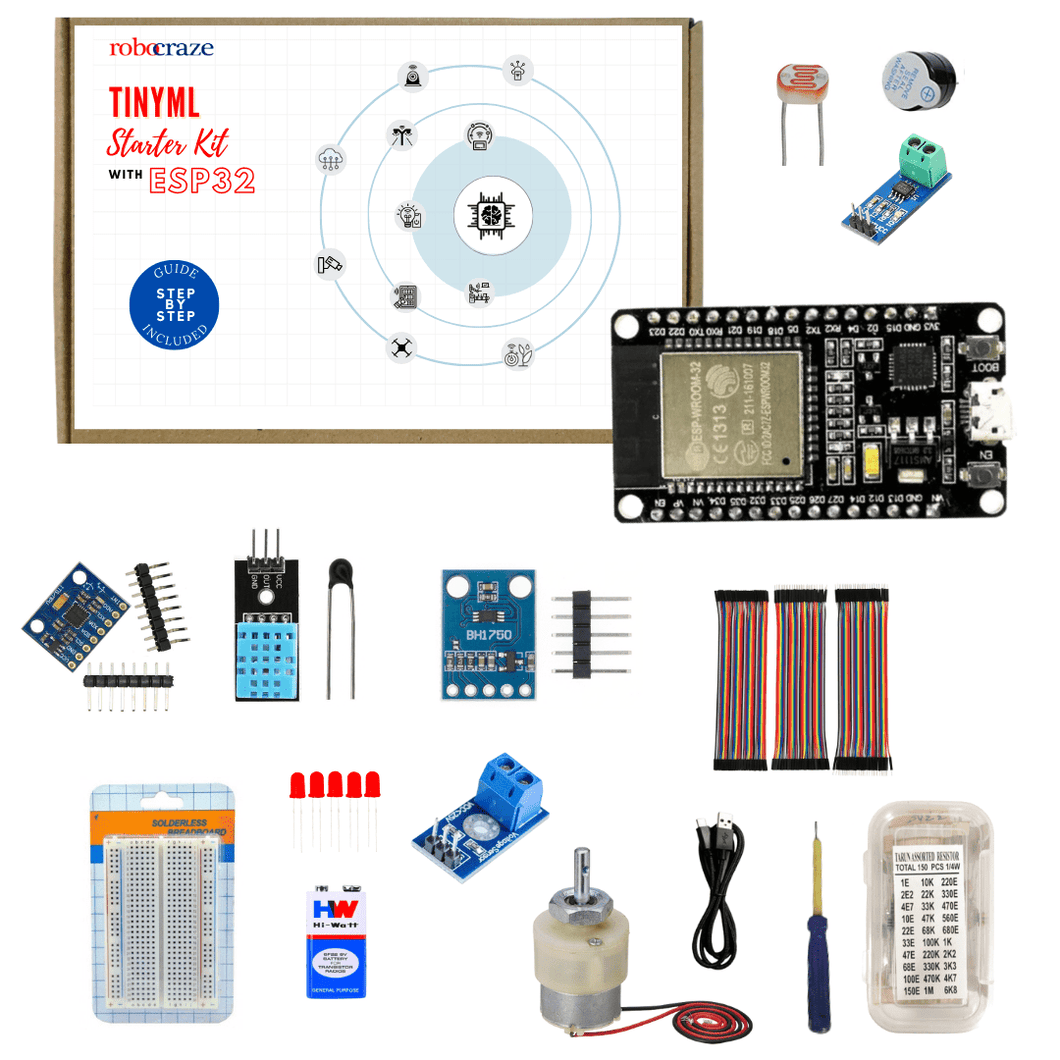 TinyML Starter Kit with ESP32-Robocraze
