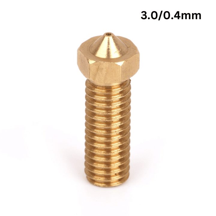 V6 Volcano Brass Length Extruder Nozzle 3.0mm x 0.4mm-Robocraze