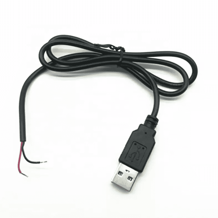 One-Sided Micro USB To USB Power Cable 2.0 2-Pin Wire (1 Meter)-Robocraze