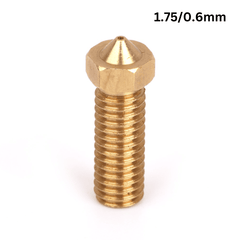V6 Volcano Brass Extruder Nozzle 1.75mm x 0.6mm – Quality 3D Printing Parts for smooth filament flow.-Robocraze