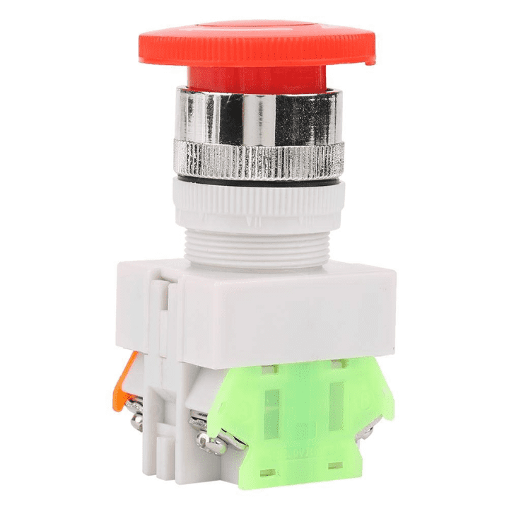 YWBL-WH Mushroom Emergency Stop Push Button - 22MM – Emergency stop switch - Mini Switch - Robocraze