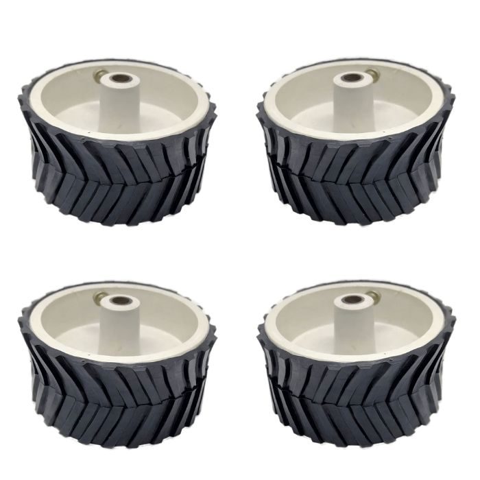 4 Pieces 7X4cm Robot Wheels + 4 Pieces 200 RPM DC Gear Motor, for science projects – Electric Motors - Robocraze