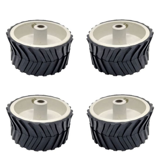 4 Pieces 7X4cm Robot Wheels + 4 Pieces 200 RPM DC Gear Motor, for science projects – Electric Motors - Robocraze