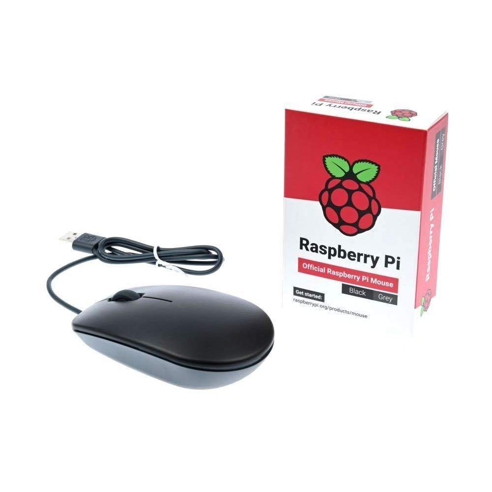 Raspberry Pi Official Mouse Black – Ergonomic Raspberry Pi Mouse with a sleek black design. -Robocraze