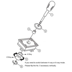 Arcade 2Pin Joystick Switchable 4/8 Ways – Joystick switch for gaming - Mini Switch - Robocraze