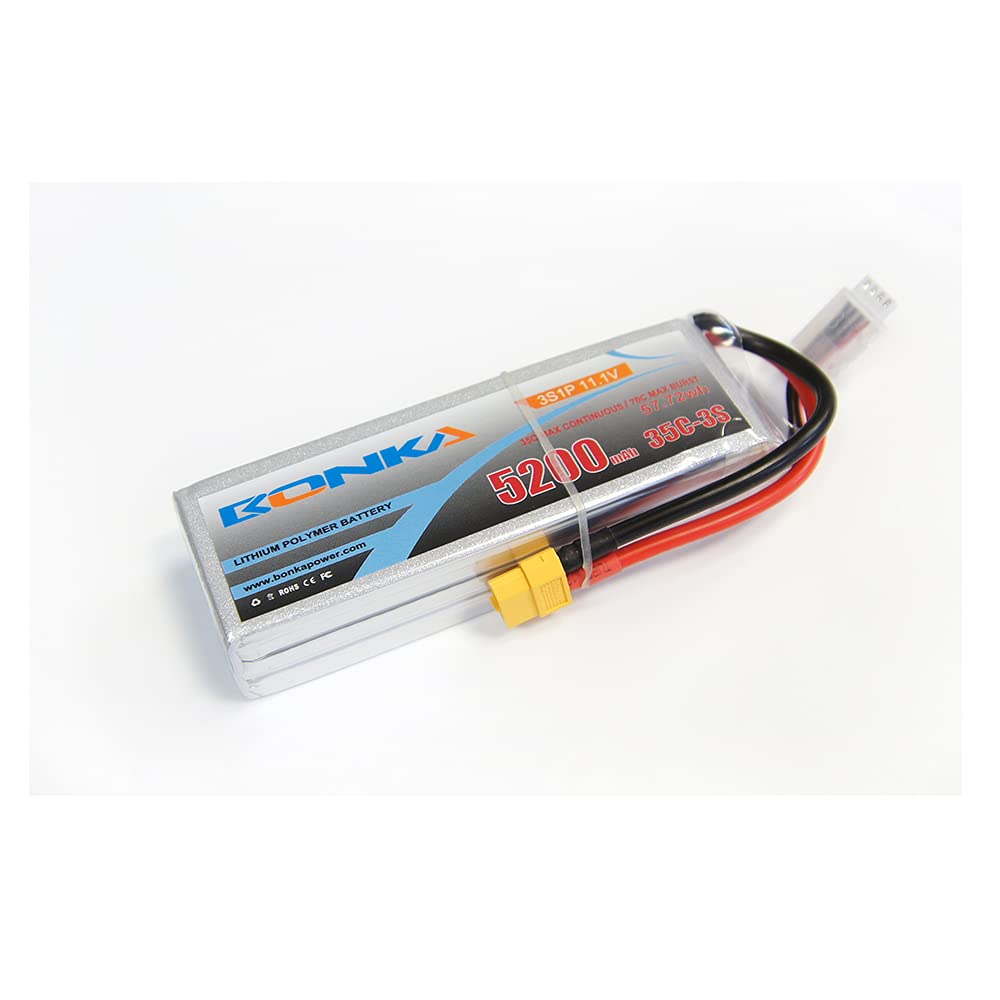 11.1v 5200mah 35C 3S1P Bonka Lipo Battery-Robocraze