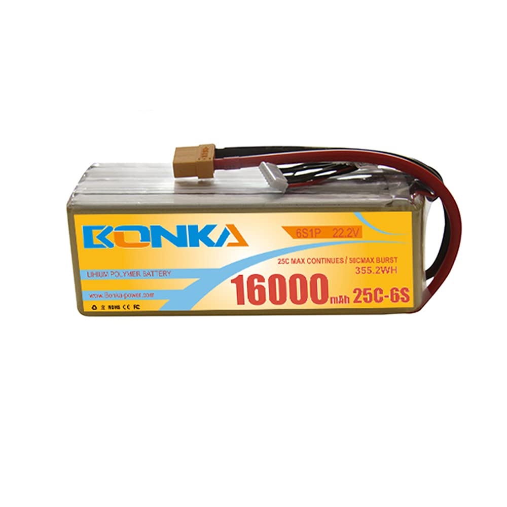 22.2v 16000mah 25/50C 6S1P Bonka Lipo Battery Pack-Robocraze