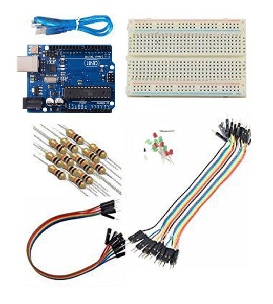 Arduino UNO Basic Starter Kit – Arduino Kits for beginners to learn coding & circuits. -Robocraze