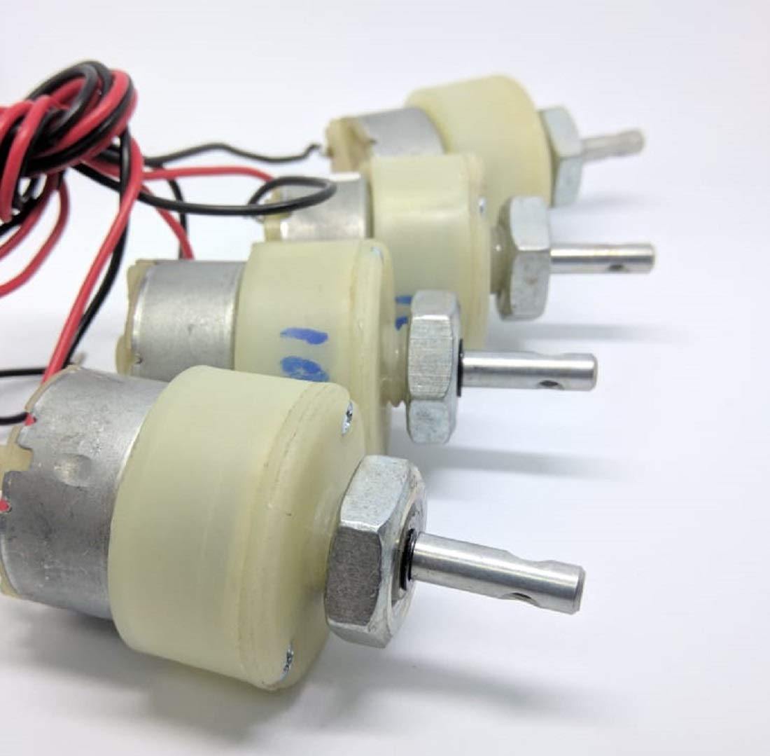 Buy 200 RPM Gear Motor with 10x4cm Wheel - Set of 4 Online in India ...