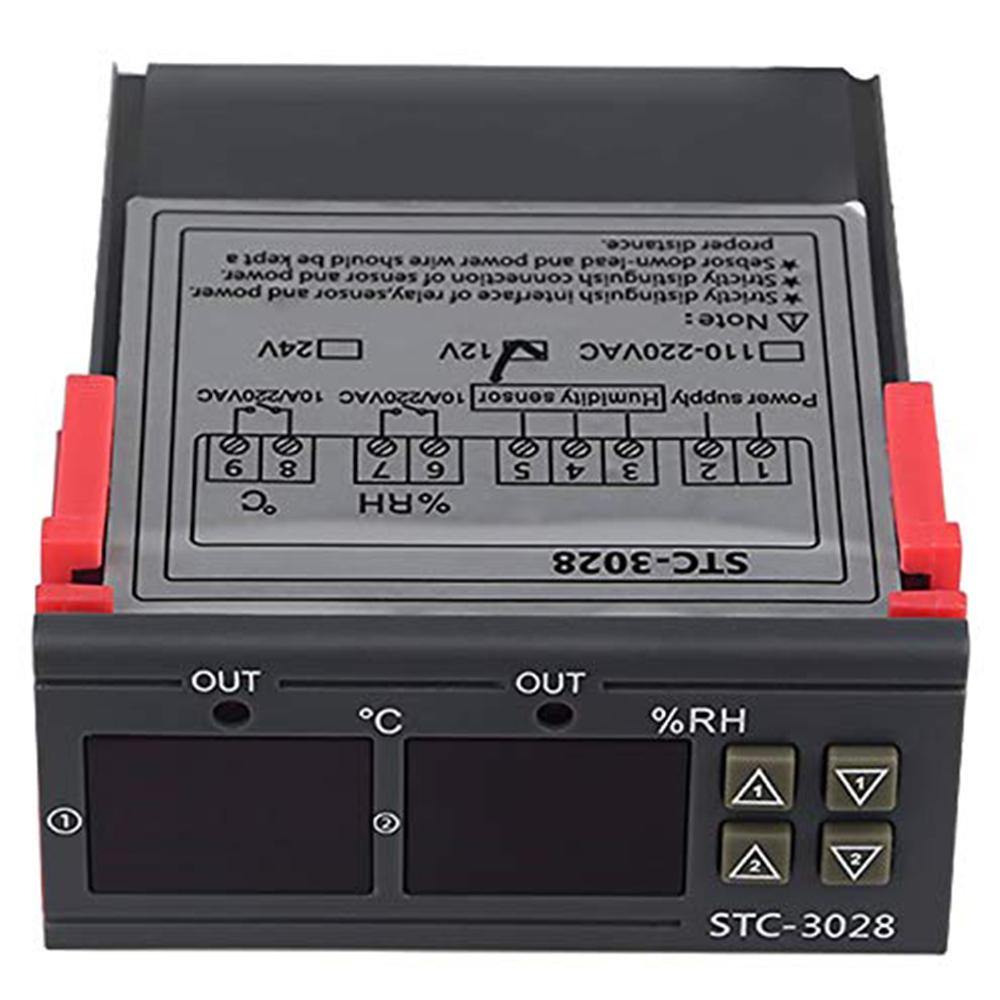 12V STC-3028 Dual Thermostat – Digital temp & humidity controller for automation. -Robocraze
