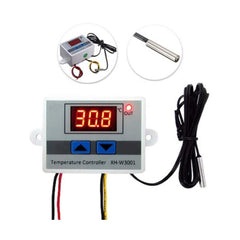 XH-W3001 12V 120W Temp Controller – Digital thermostat switch with probe for temp control. -Robocraze