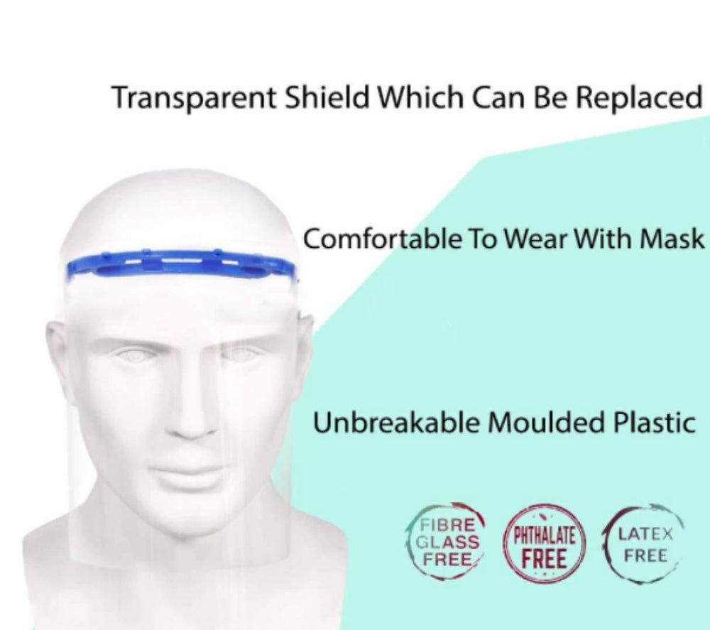 Flexible Face Shield Mask - Transparent & Lightweight Full-Face Protection - Face Shield -Robocraze