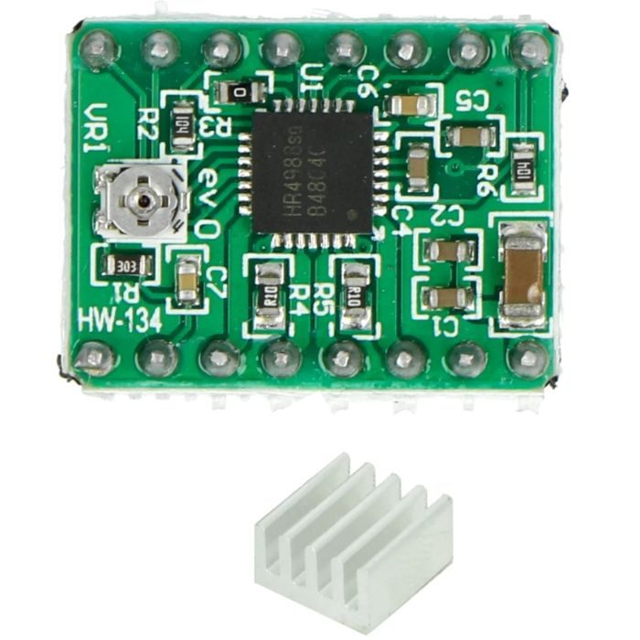 A4988 Stepper Motor Driver Module with Heat Sink For 3D Printer (Green)