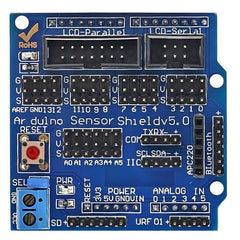 Arduino UNO Sensor Shield V5 – Upgraded Arduino shields with better sensor connectivity. -Robocraze