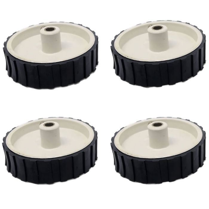 4 Pieces 7X2cm Robot Wheels + 4 Pieces 200 RPM DC Gear Motor, perfect for DIY robots – Electric Motors - Robocraze