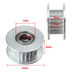 2GT 20-teeth pulley wheel with 5mm bore for 3D printer belt drive -Timing Pulley -Robocraze