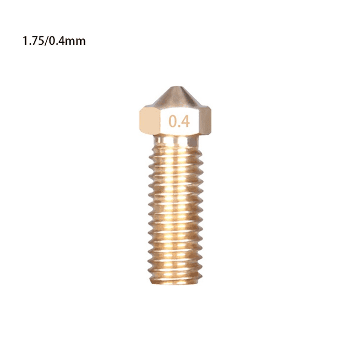 V6 Volcano Brass Extruder Nozzle 1.75mm x 0.4mm – Durable 3D Printing Parts for precision printing.-Robocraze