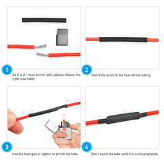 2.5mm Heat Shrink Tube Black - 1M – Flexible tubing for wire insulation – heat shrink wrap - Robocraze