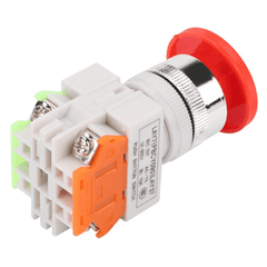 YWBL-WH Mushroom Emergency Stop Push Button - 22MM – Emergency stop switch - Mini Switch - Robocraze