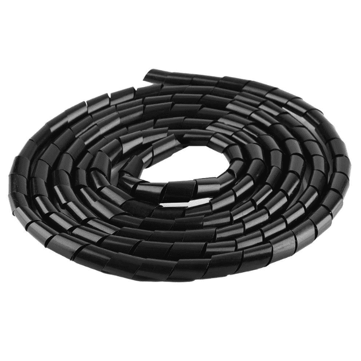 10mm Spiral Wrapping Band Black for Wires-Robocraze