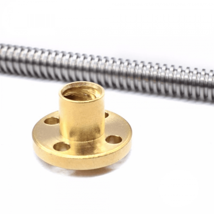 600mm Trapezoidal 4 Start Lead Screw 8mm Thread 2mm Pitch Lead Screw with Copper Nut-Robocraze