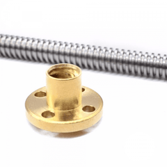 330mm lead screw with trapezoidal threads and copper nut -3D Printing Machine Parts -Robocraze