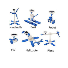 6 in 1 Rechargeable Solar Robot Kit – Versatile DIY Kits, eco-friendly STEM Kits & fun Robot Kits. -Robocraze
