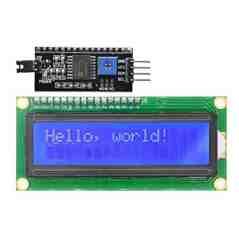 16x2 LCD (Blue) with I2C Interface - 16x2 blue LCD with I2C for Arduino, Raspberry Pi & IoT. -LCD Display -Robocraze