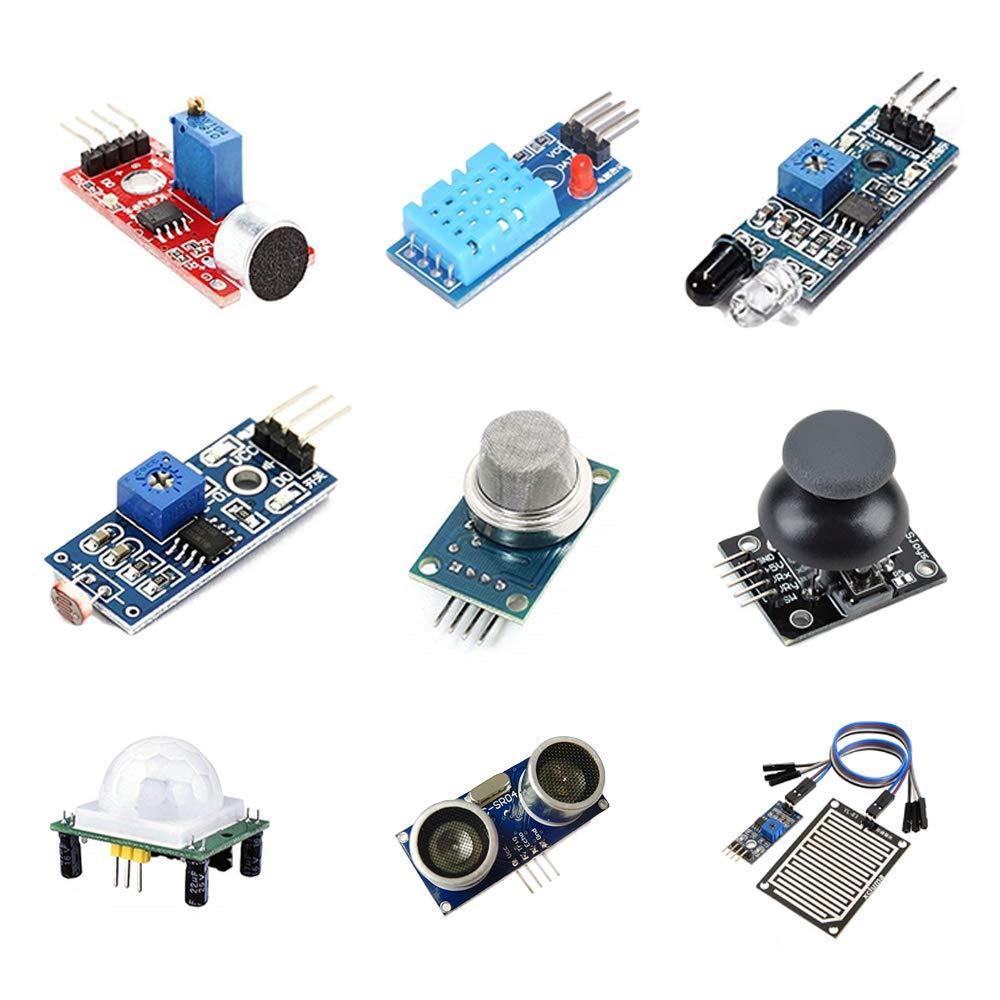 9 in 1 Sensor Kit for Arduino – Versatile Arduino sensor kit with 9 modules for electronics -DIY Sensor Kit -Robocraze