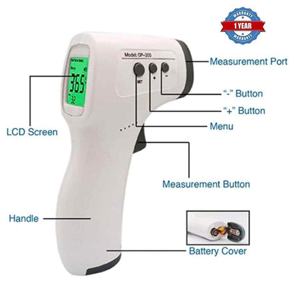 Infrared Touchless Forehead Thermometer | Thermometer Model GP300-Robocraze