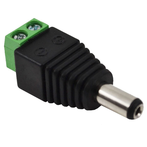 DC Power Male Plug Jack Adapter Connector – Reliable power plug for DC connections. Electronic Components - Robocraze