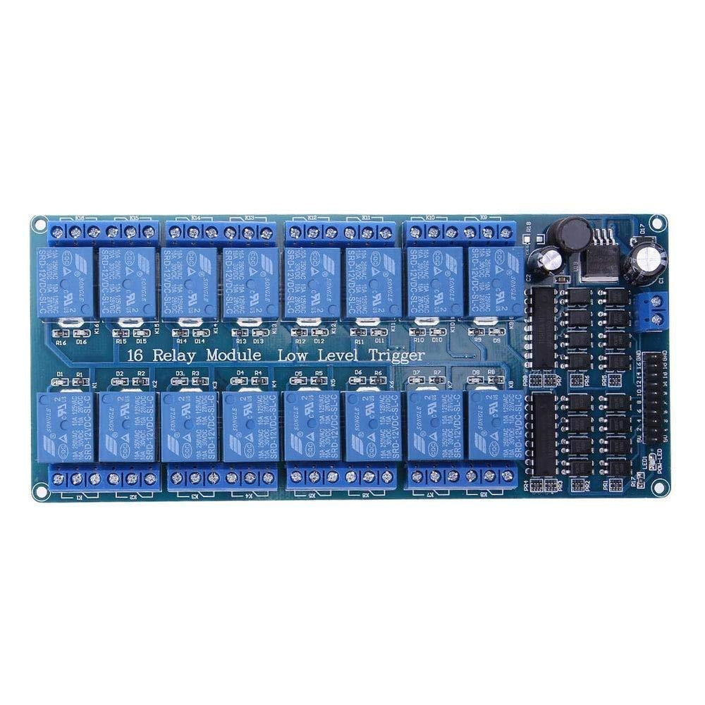 16 Channel 12V Relay Module Board – 16-channel relay board for automation projects. -Relay Module -Robocraze