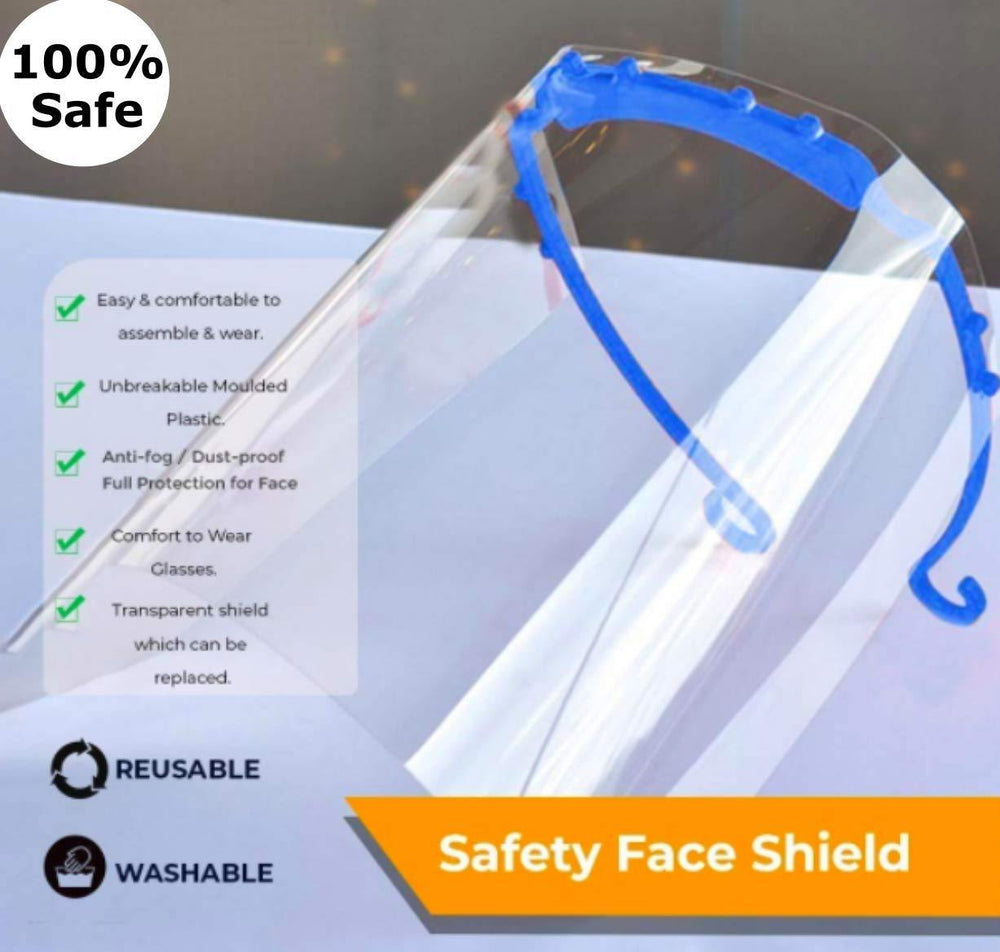 Flexible Face Shield Mask - Transparent & Lightweight Full-Face Protection - Face Shield -Robocraze