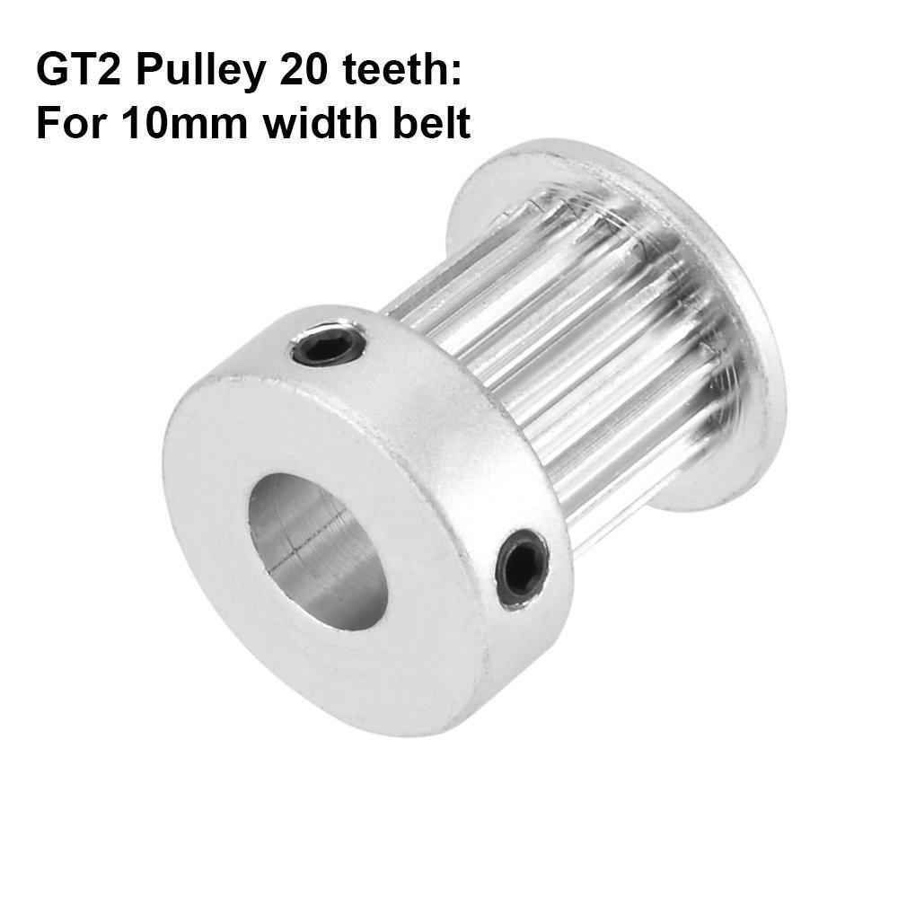 Gt2 Timing Pulley 20 Teeth, Bore 8mm for Belt Width 10 mm for 3D Printer-Robocraze
