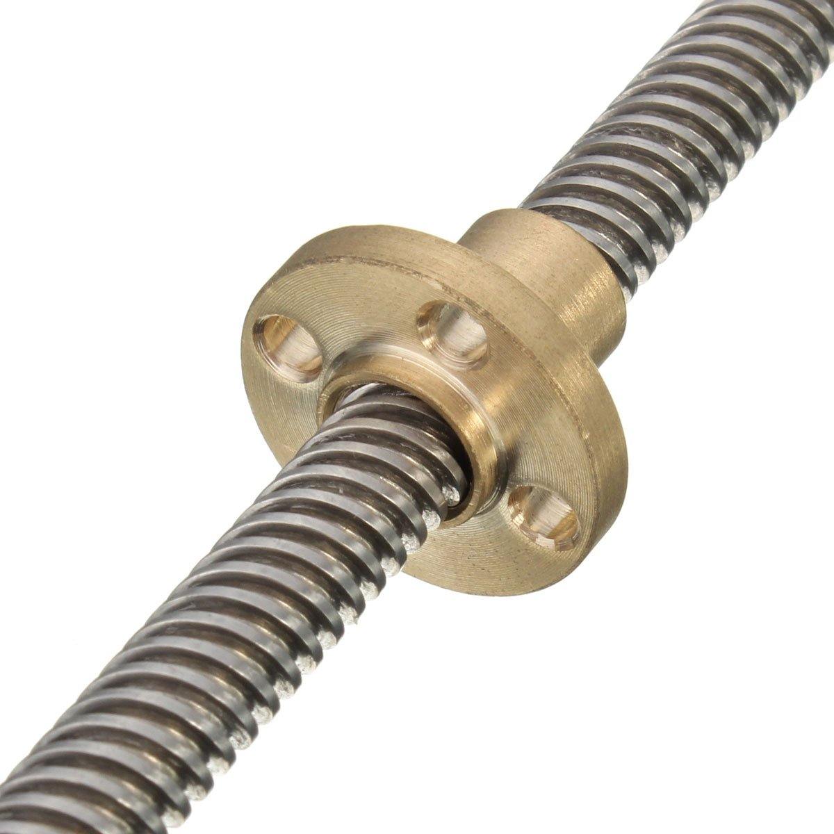 Trapezoidal Screw 500mm rod with Copper Nut-Robocraze