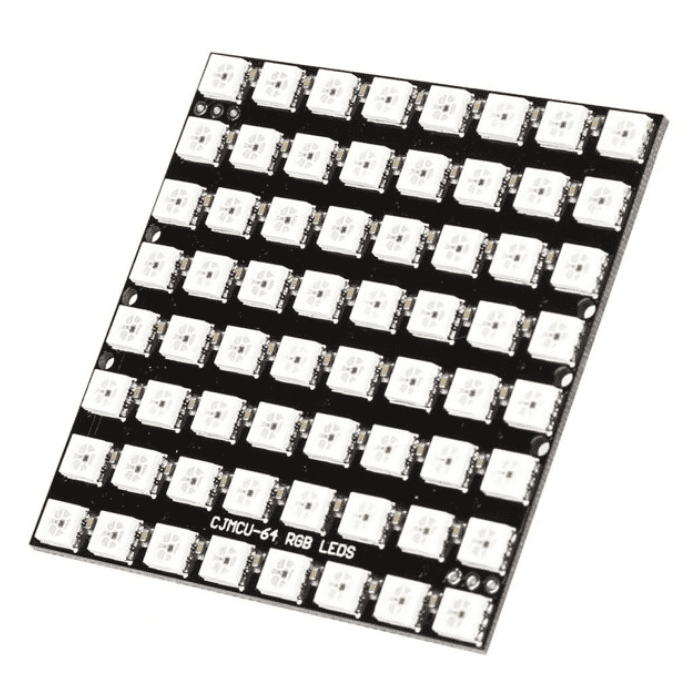 WS2812 64 Bit RGB LED Matrix – Large programmable LED display for lighting effects - Electronic Components - Robocraze