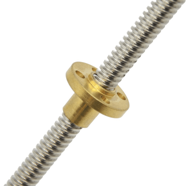 330mm lead screw with trapezoidal threads and copper nut -3D Printing Machine Parts -Robocraze