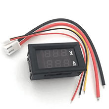 Digital Voltmeter Ammeter DC 100V 100A Dual Led Voltage Monitor Panel (Without Shut)-Robocraze