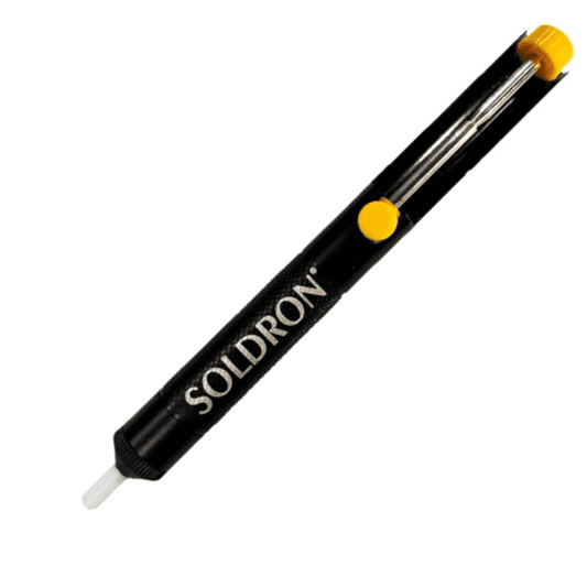 Soldron Black Aluminium Desoldering Pump – Sturdy pump for solder removal – soldering machine - Soldering Kit -Robocraze