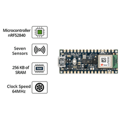 Arduino Nano BLE Sense Rev2 (With Headers) – AI-powered board with Bluetooth -Original Arduino Board -Robocraze
