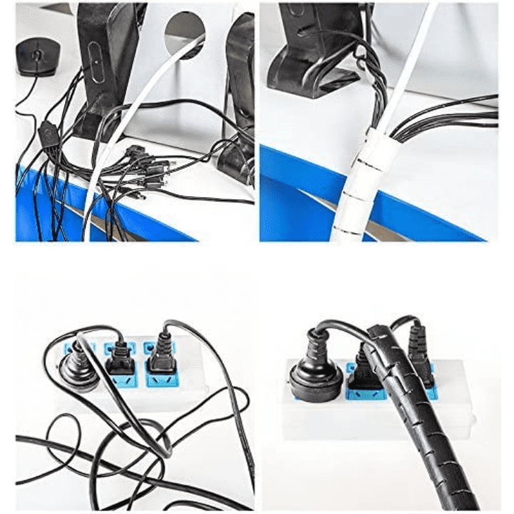 10mm Spiral Wrapping Band for cable wire management in electronics and DIY kits -Robocraze