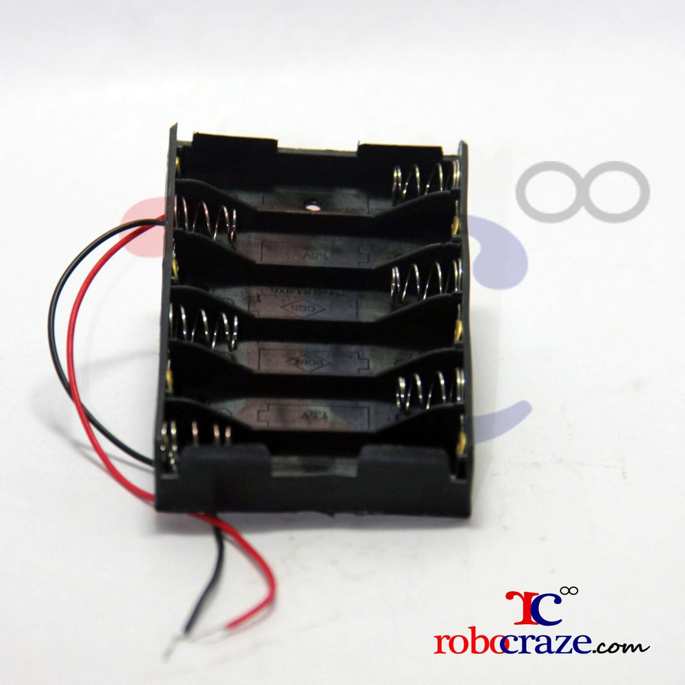 6x AA Battery Holder – For high-voltage DIY electronics. -Battery Accessories -Robocraze