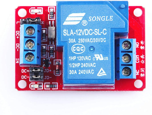 Single CHANNEL 12V RELAY MODULE 30AMP – Single-channel 12V 30A relay for heavy loads. -Relay Module -Robocraze