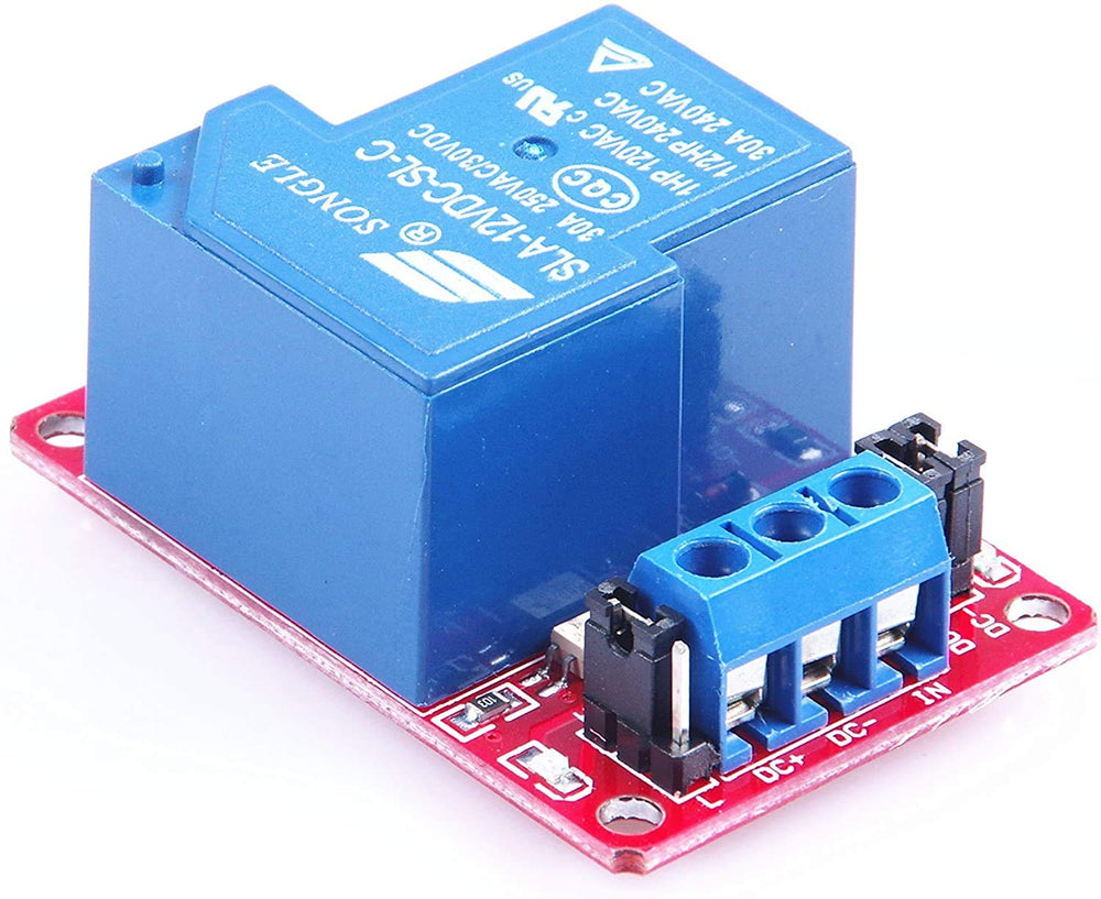 Single CHANNEL 12V RELAY MODULE 30AMP – Single-channel 12V 30A relay for heavy loads. -Relay Module -Robocraze