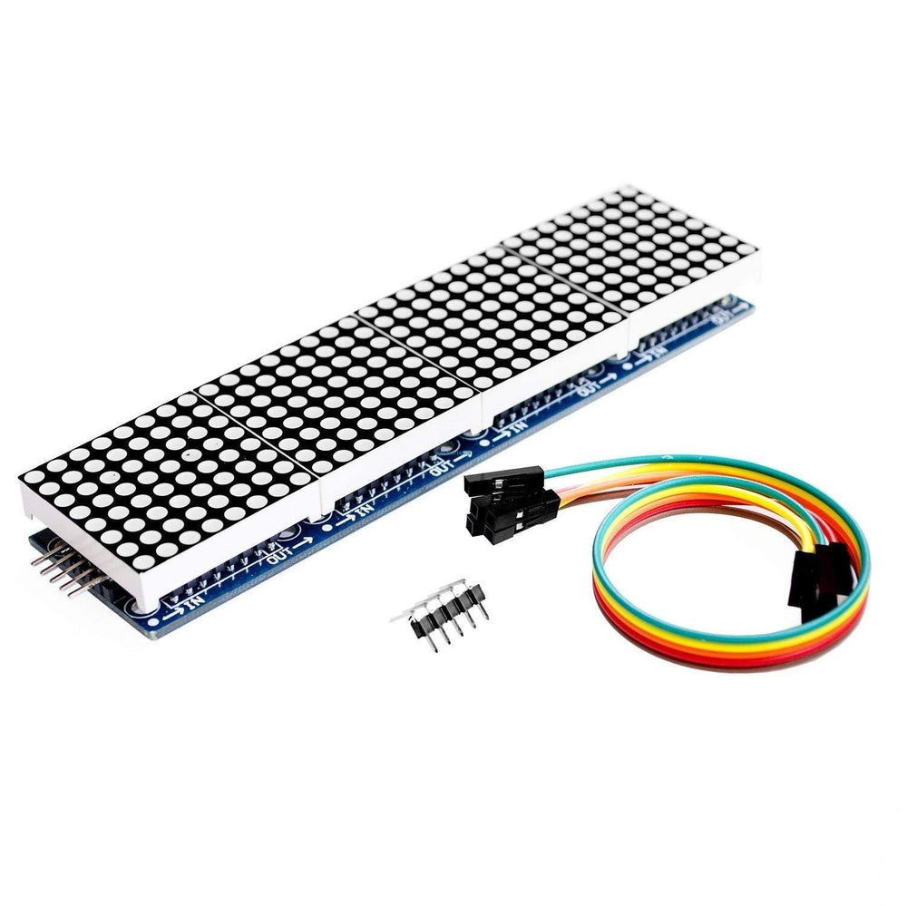 MAX7219 4 in 1 Dot Matrix Display Module – Multi-panel LED display for Arduino. -LED Display -Robocraze