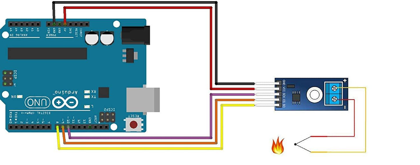 DC 3-5V MAX6675 Module + K Type Thermocouple Temperature Sensor Thermocouple Sensor Set M6 Screw and Jumper Wire F to F 5pcs-Robocraze