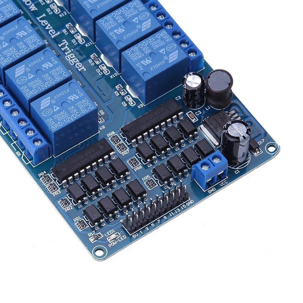 Buy 12V 16 channel relay Module with Light Coupling LM2576 – Robocraze