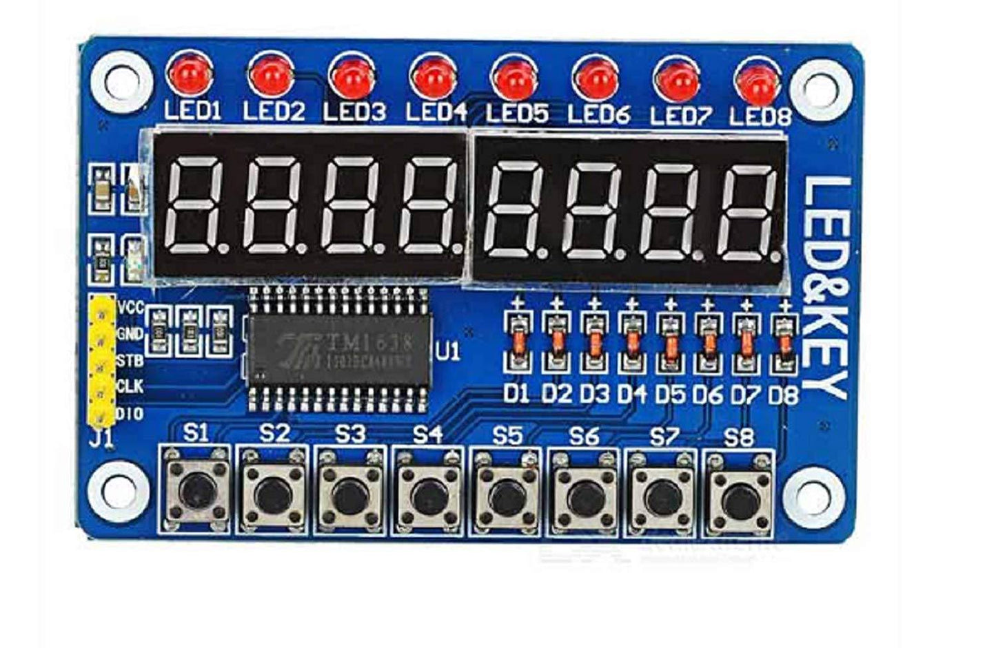 Key Display For AVR Arduino New 8-Bit Digital LED Tube 8-Bit TM1638 Module-Robocraze