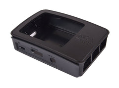 Raspberry Pi 3 Case (Black Grey) – Stylish Official Raspberry Pi Case for Pi 3 in a sleek black-grey design. -Robocraze